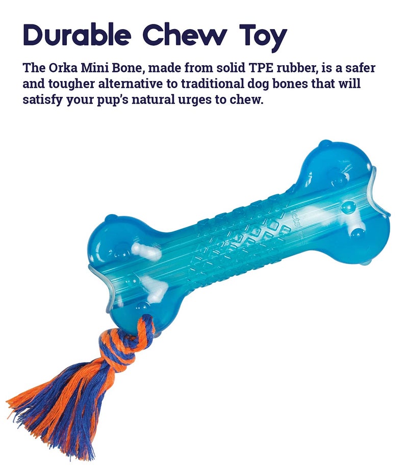 Petstages Orka Bone Royal Blue Treat-Dispensing Dog Chew Toy - Image 2